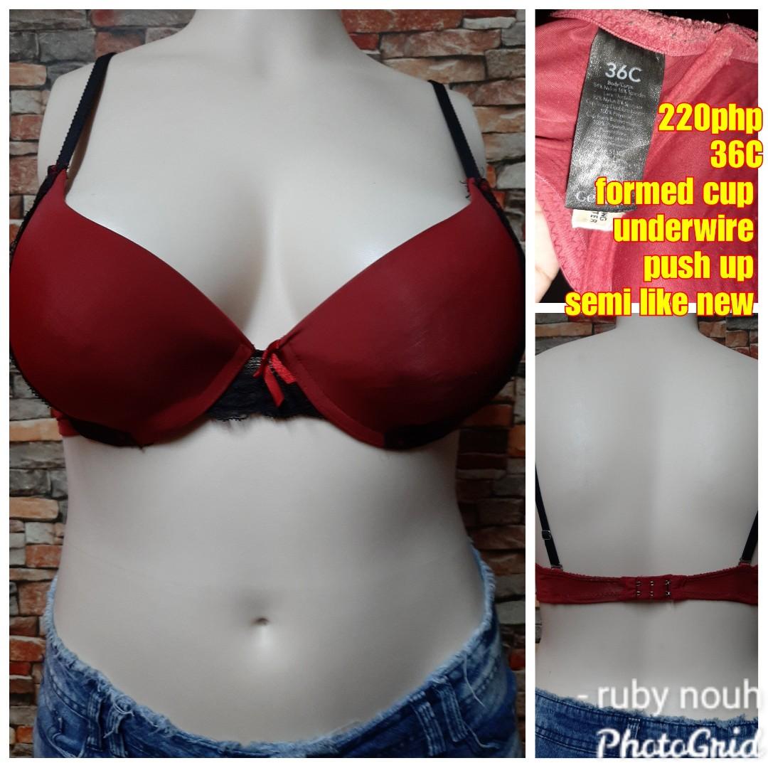 36C formed cup underwire push up bra, Women's Fashion, Maternity
