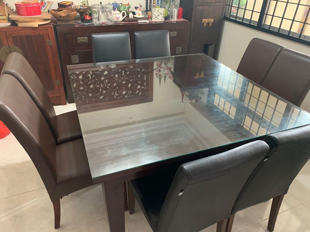 Moving Out 8 Seater Square Dining Table Must Be Picked Up By Sunday 29nov Now 250 Furniture Tables Chairs On Carousell