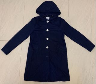 Mor Mor 慢嬤嬤深藍有帽長外套64238418996226110