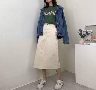 水洗後叉中裙