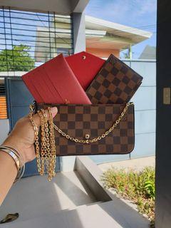 🇯🇵 Auction LV Damier Ebene Felicie Pochette with purse and card holder