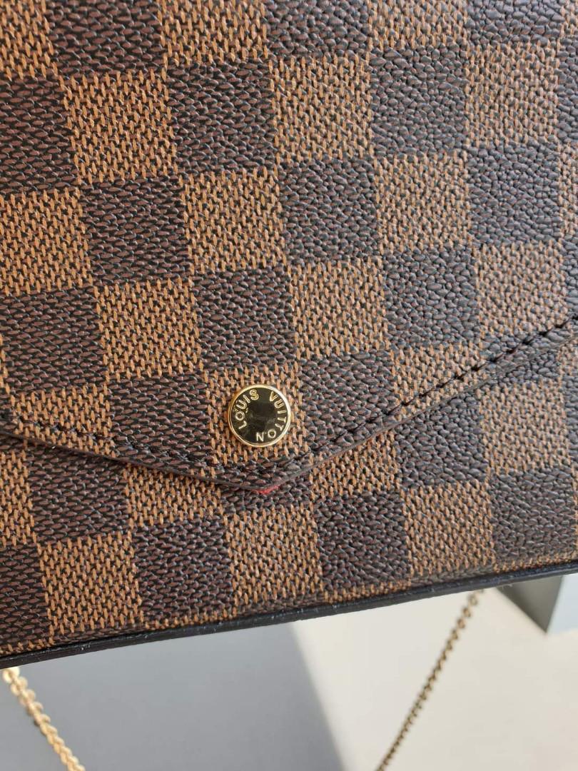 🇯🇵 Auction LV Damier Ebene Felicie Pochette with purse and card