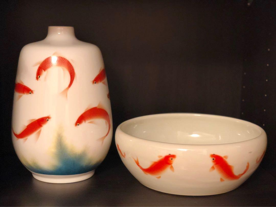 Antique Chinese Gold Fish Vase Set 中國景德鎭陶瓷花瓶 富貴有餘金魚花瓶 傢俬 家居 其他 Carousell Antique Chinese Gold Fish Vase Set 中國景德鎭陶瓷花瓶 富貴有餘金魚花瓶 傢俬 家居 其他 Carousell