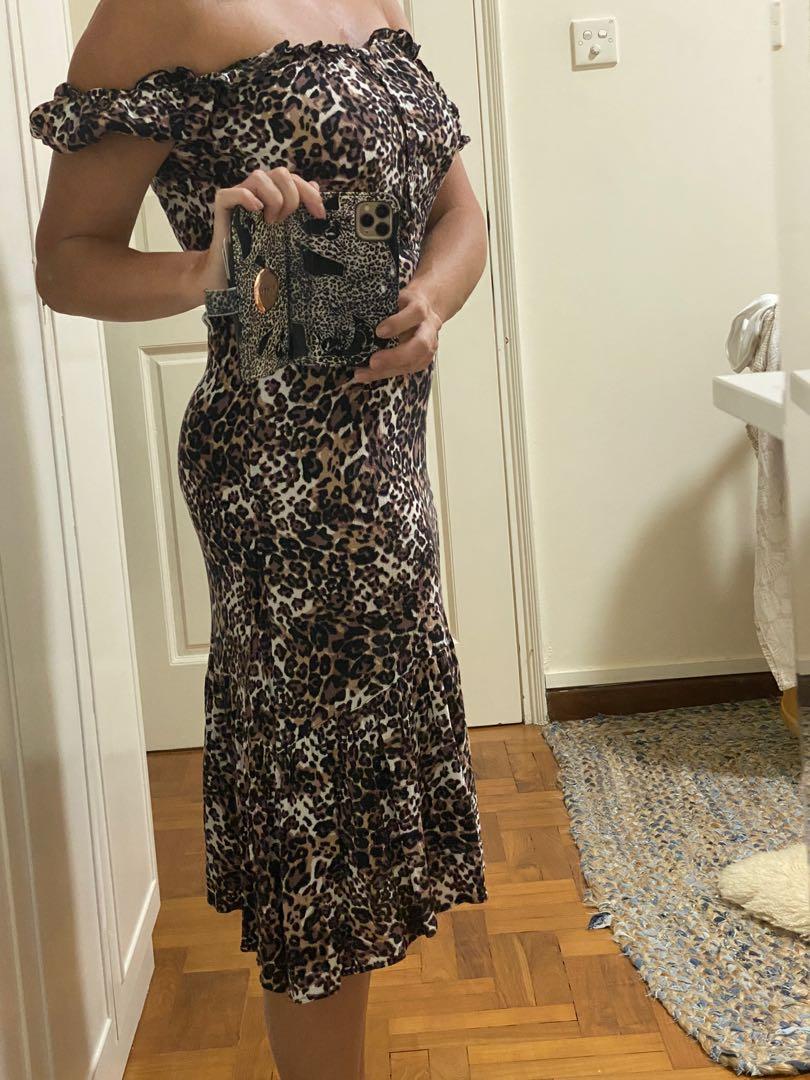 Auguste the label leopard dress Women s Fashion Tops Sleeveless on Carousell