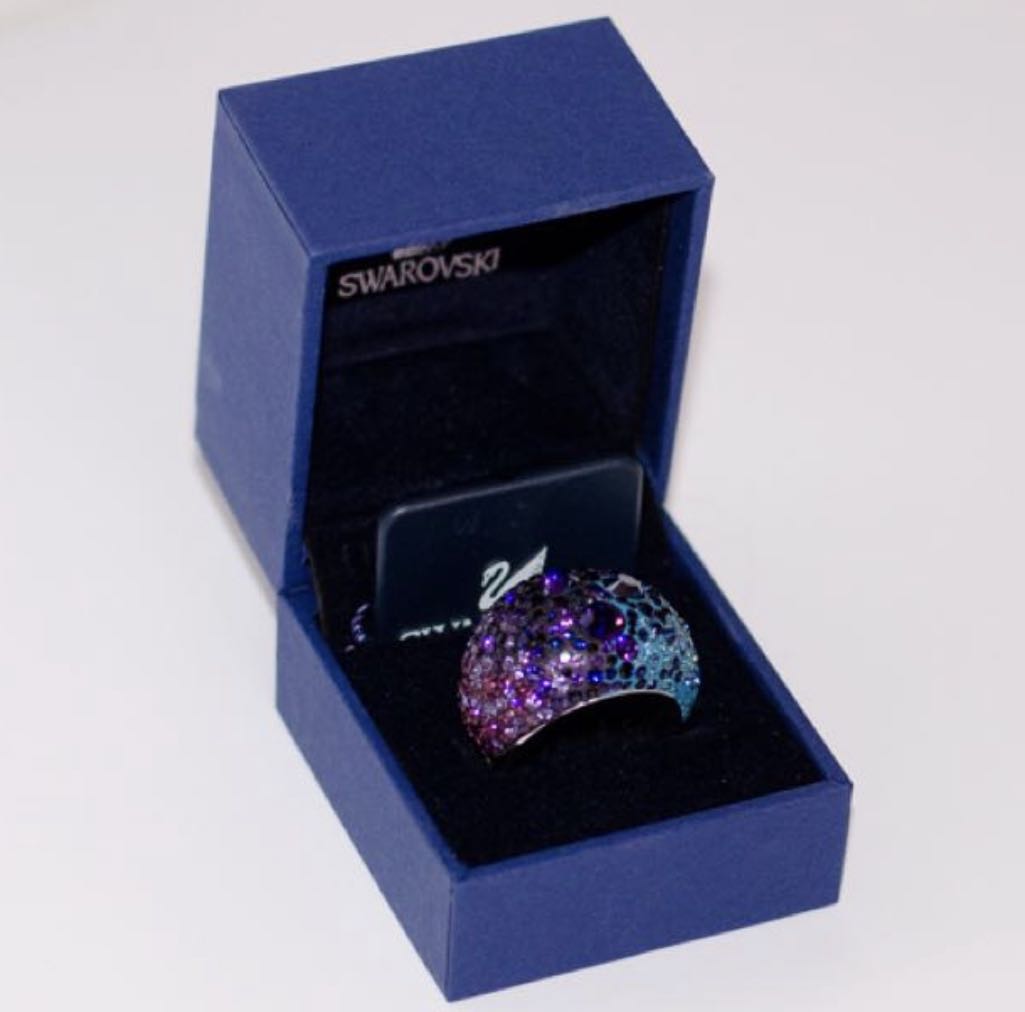 Swarovski store purple ring