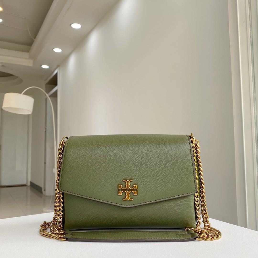 Authentic Tory Burch Kira Pebbled Flap Bag Leather, Luxury, Bags & Wallets  on Carousell