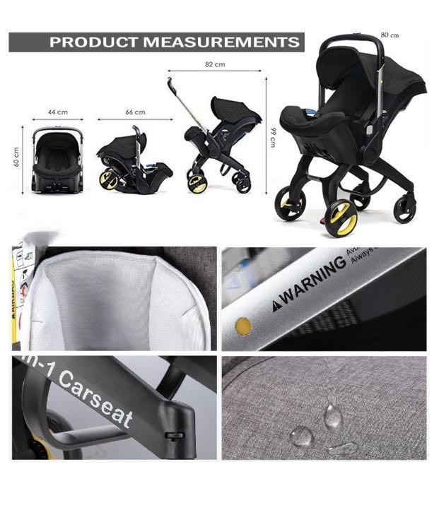 Baby Car Seat Carrier Stroller 4 in 1 Babies Kids Going Out
