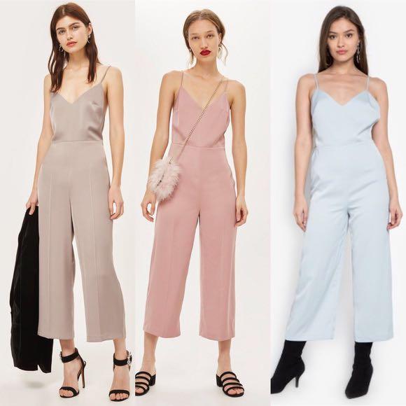 Topshop blue jumpsuit clearance