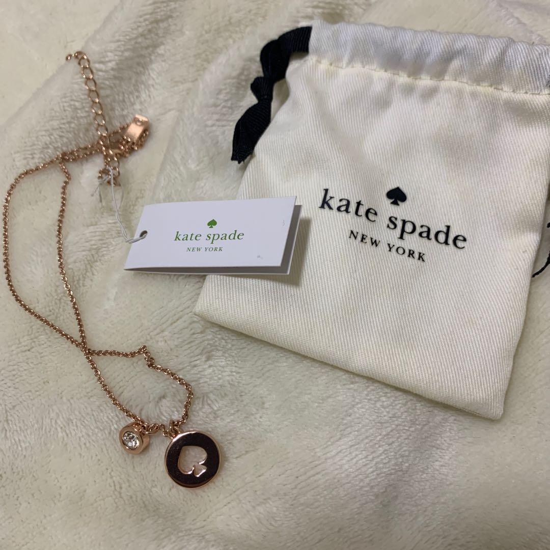 BRAND NEW WITH TAG Kate Spade Spot The Spade Rose Gold Necklace