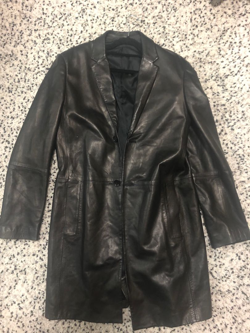 Calvin Klein Men S Black Leather Jacket Men S Fashion Clothes Tops On Carousell