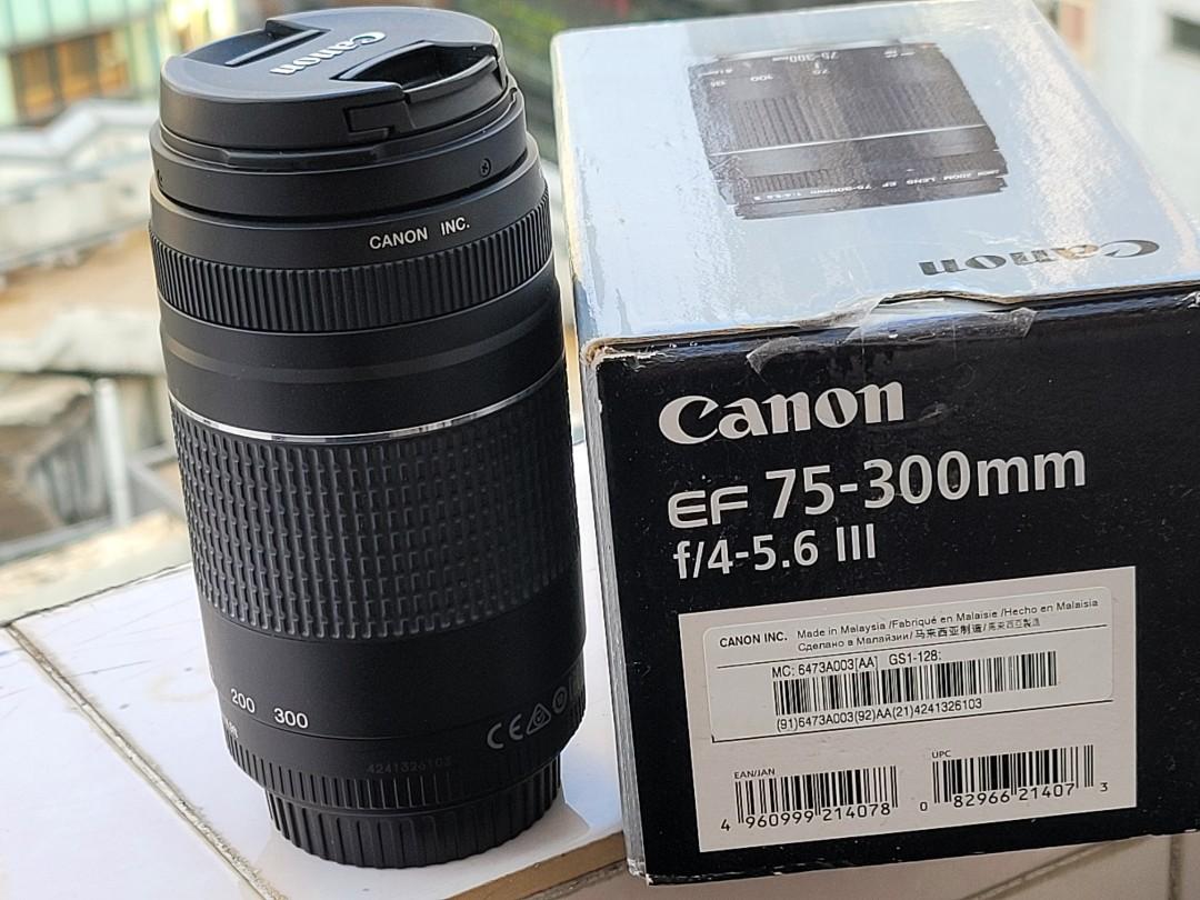 Canon EF 75-300mm f/4-5.6 III (有盒）, 攝影器材, 鏡頭及裝備- Carousell
