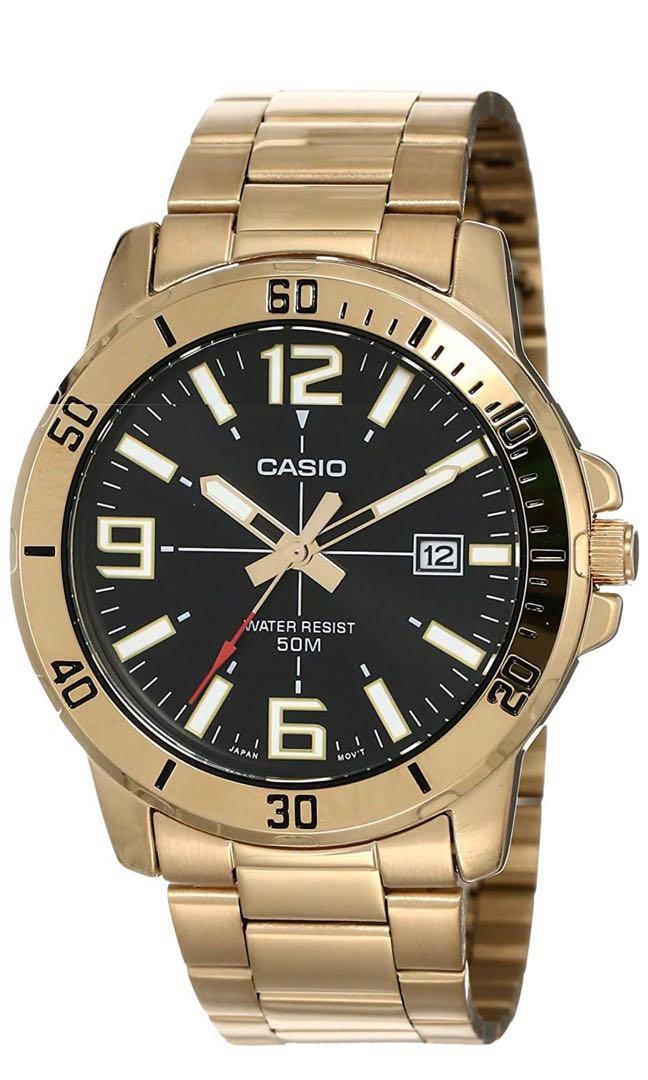 Casio enticer hotsell analog black dial