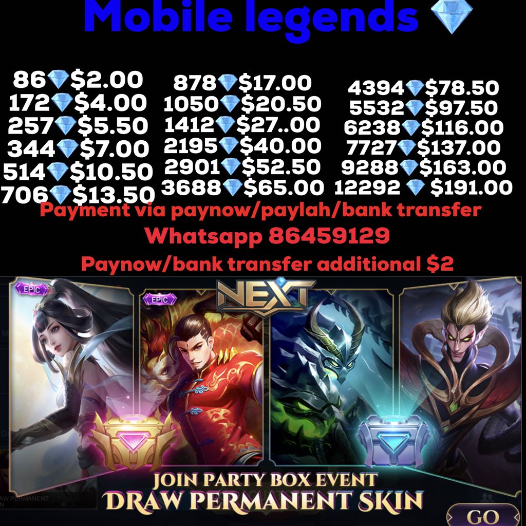 Cheap Mobile Legends Diamonds Hobbies Toys Toys Games On Carousell