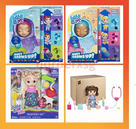 Chk Baby Alive Baby Grows Up Dreamy Shining Skylar Or Star Dreamer Growing And Talking Baby Doll Happy Hope Or Merry Meadow Growing And Talking Baby Doll Baby Alive