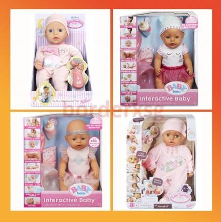 Baby born interactive doll green eyes clearance