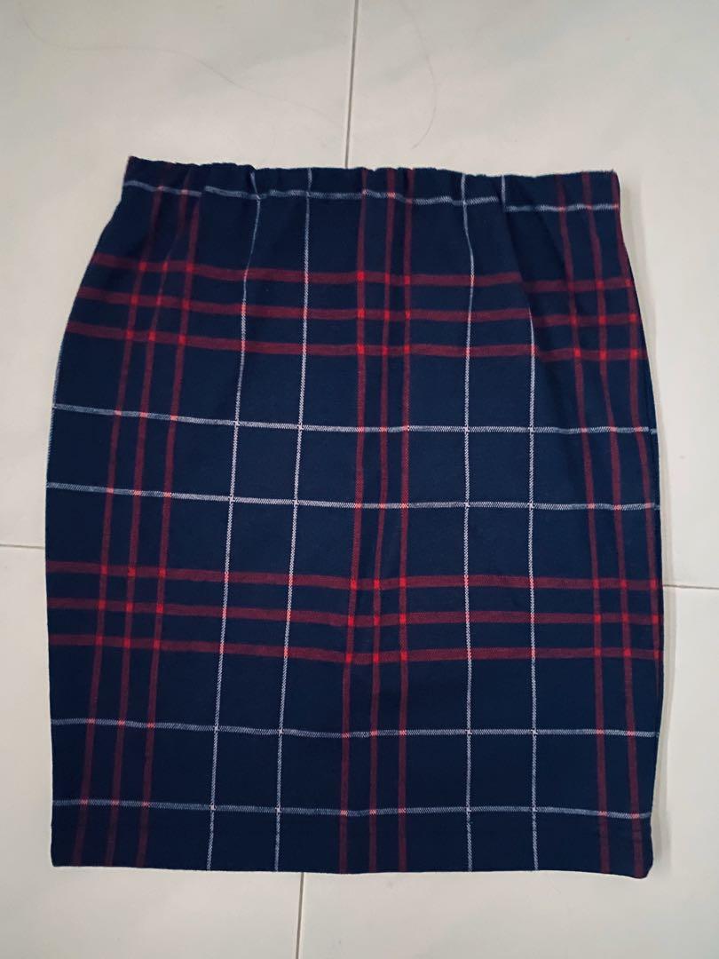 Cotton plaid skirt Clearance