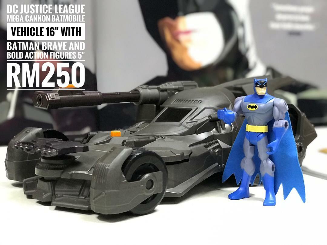 DC Comics Justice League Movie Mega Cannon Batmobile Vehicle Action Toys Gift 