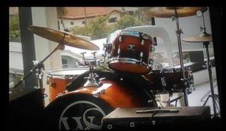 Drumset and Guitar Amplifier