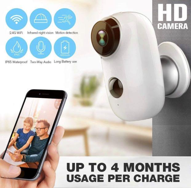 battery operated wireless surveillance system