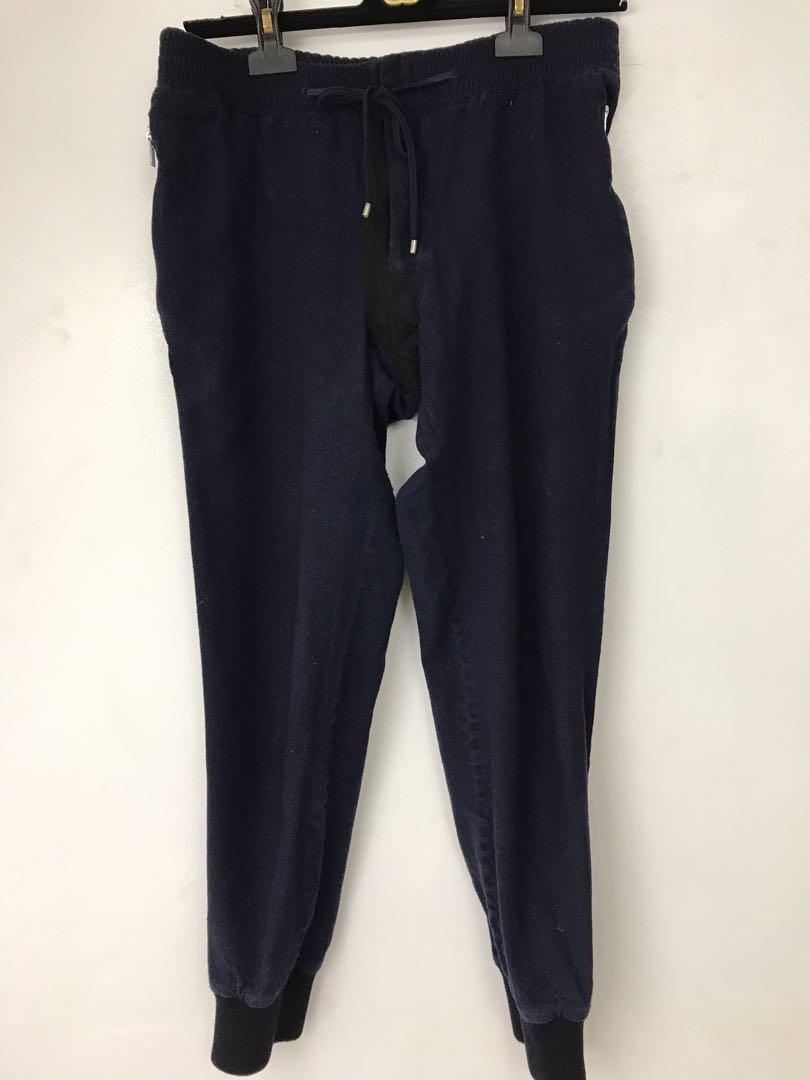 Hermès NEW HERMES ESPRIT JOGGING TROUSERS GRAND TRALALA PATTERN S 36 COTTON  PANTS Navy blue ref.999761 - Joli Closet