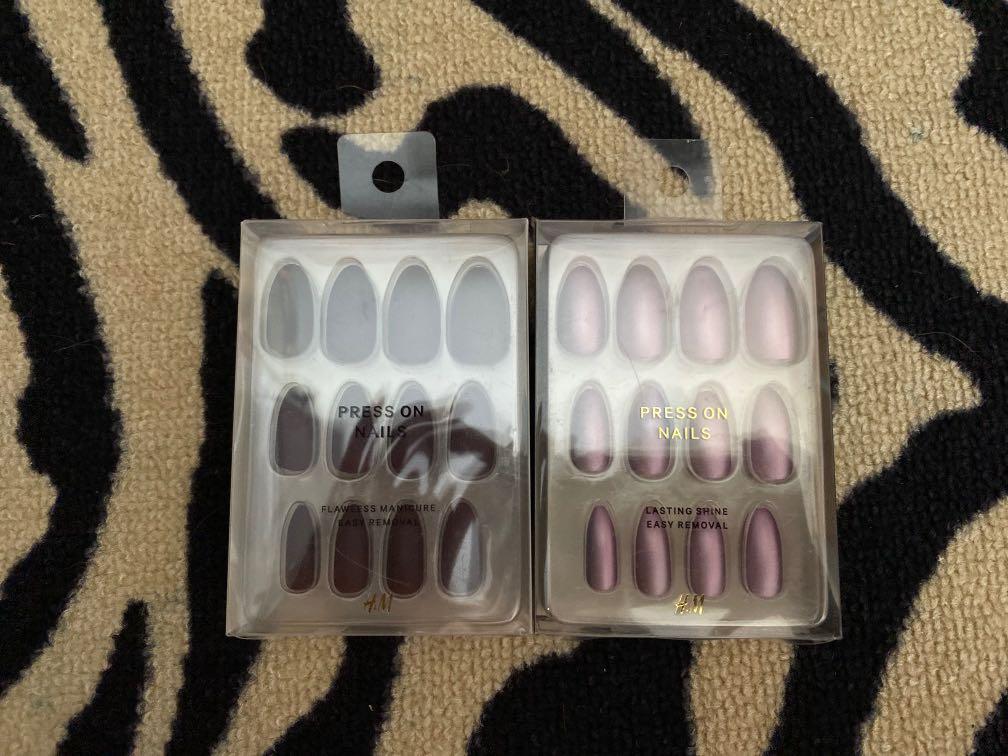 H M Press On Nails 2 Pack Health Beauty Perfumes Nail Care Others On Carousell