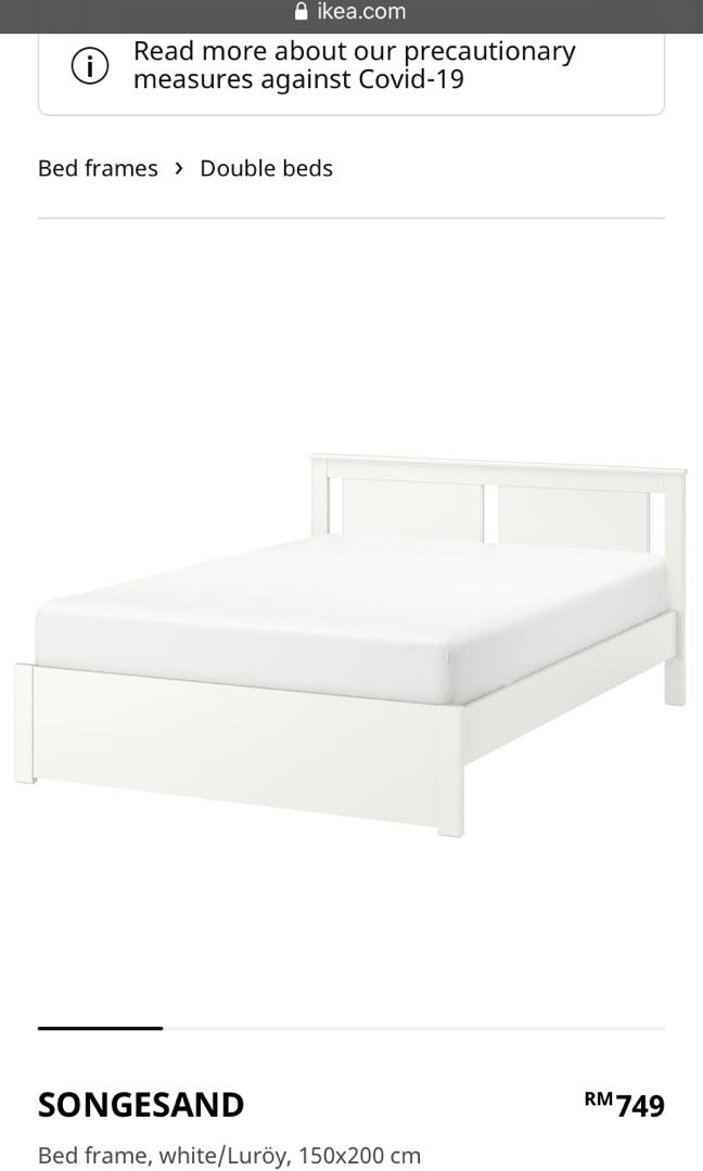 Ikea Bed Frame Home Furniture Furniture On Carousell