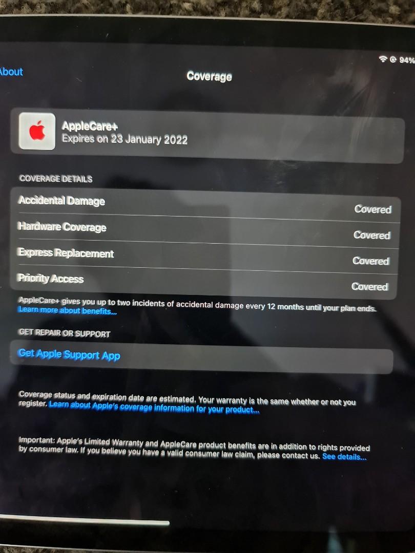 Ipad Pro 11 Inch 256gb With Applecare Mobile Phones Tablets Tablets On Carousell