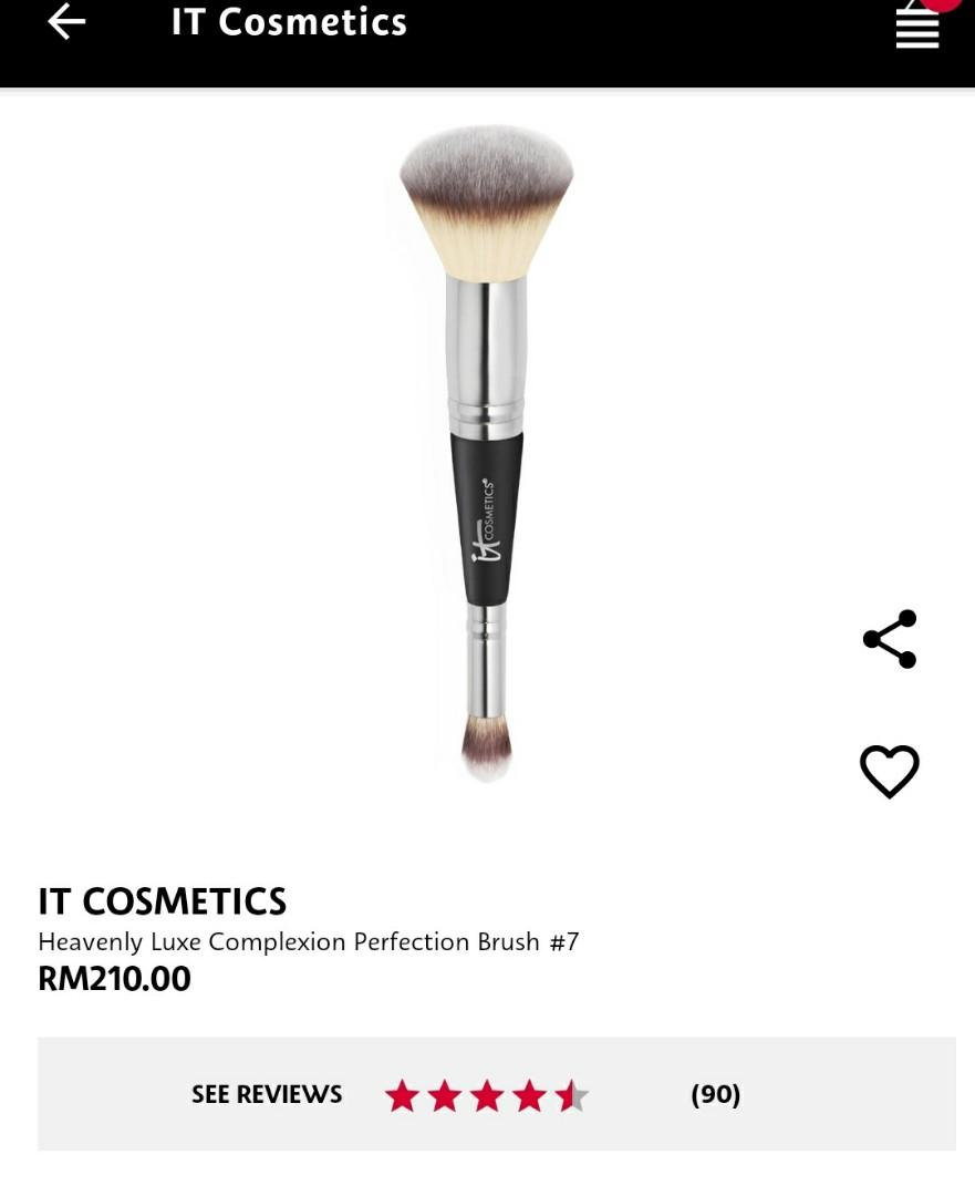 IT COSMETICS Heavenly Luxe Complexion Perfection Brush #7, Beauty &  Personal Care, Face, Makeup on Carousell