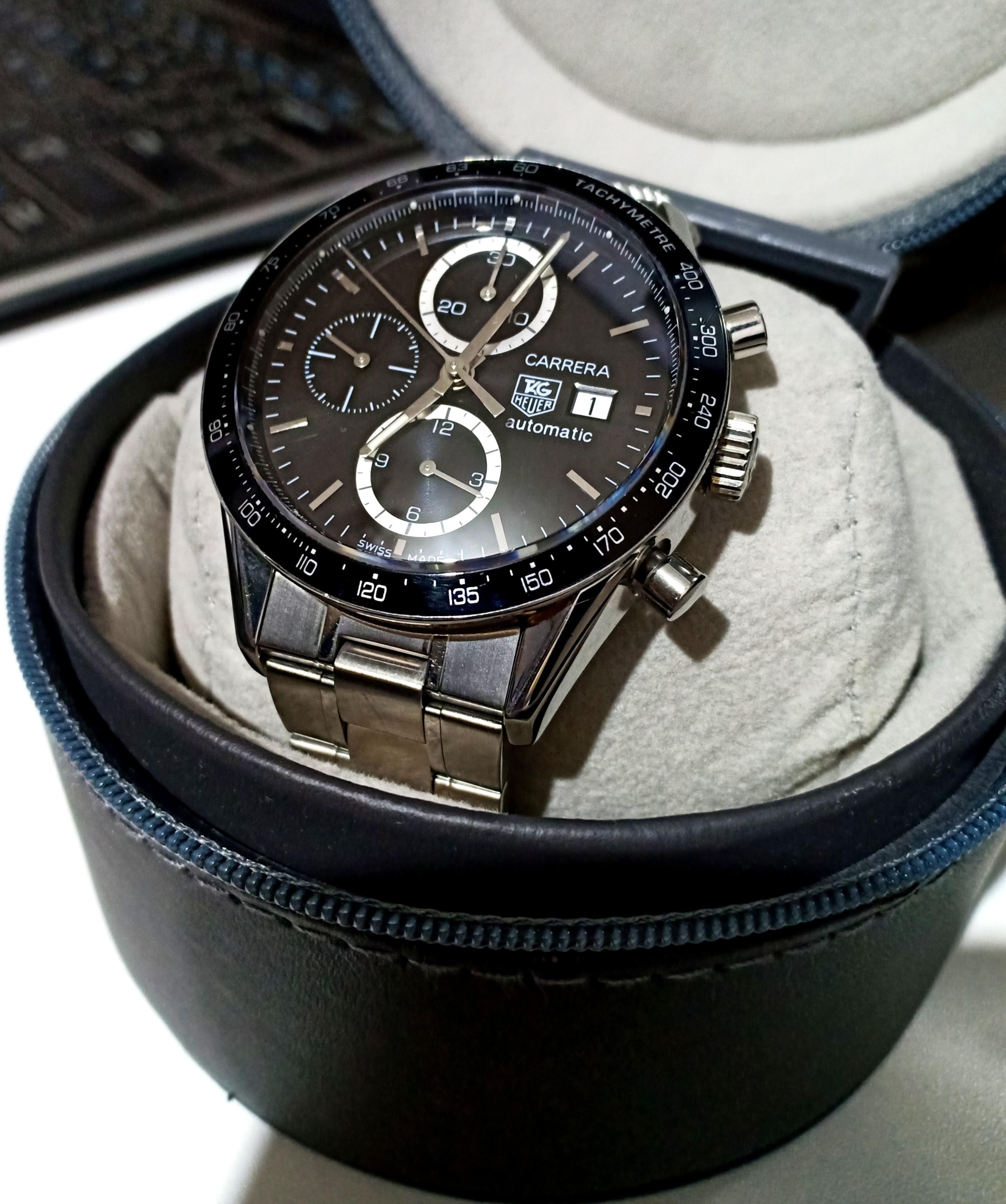jam tag heuer carrera automatic no rolex tudor omega bulgari cartier zenith  jaeger longines hamilton mido oris, Barang Mewah, Jam Tangan di Carousell