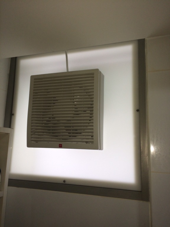 Window mount exhaust fans outlet