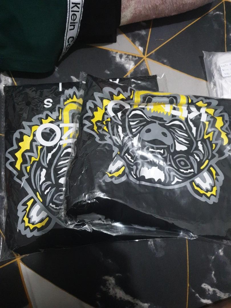 Kenzo tiger. 2 pix i have Ptp XL 58 62cm L 54 58cm Men s Fashion Tops Sets Shirts on Carousell