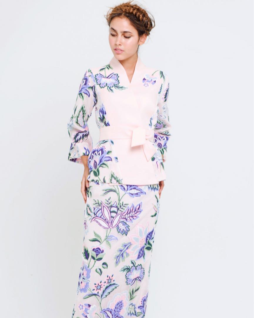 Kree Kimono Kurung in Nude