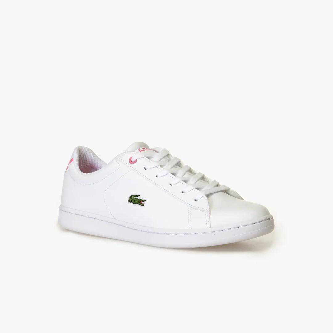 Lacoste pink white Juniors' Carnaby Evo 