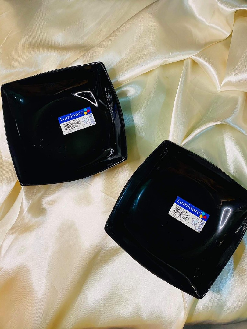 Luminarc Quadrato Black Plates Home Furniture Furniture Fixtures Others On Carousell