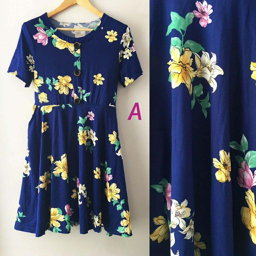 Maternity dress/plus size dress (Category: Maternity wear) located in Manila. Submitted by natsign (Listing ID 1038384891, Image 2). Description: pre loved dress used 3x 200 each pde for maternity dress or plus size dress maganda po ung tela Can fit XL to 4XL. One size only. Stretchable fabric, Cotton Spandex. With real pockets. Fixed buttons. Bust: up to 46" Waist: up to 47" Length: 38".
