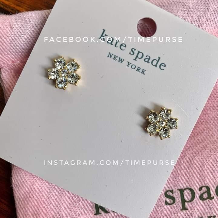 Orig Kate Spade Flower Studs Clear