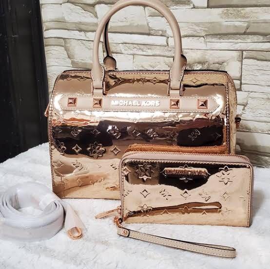 Michael kors bags rose gold online