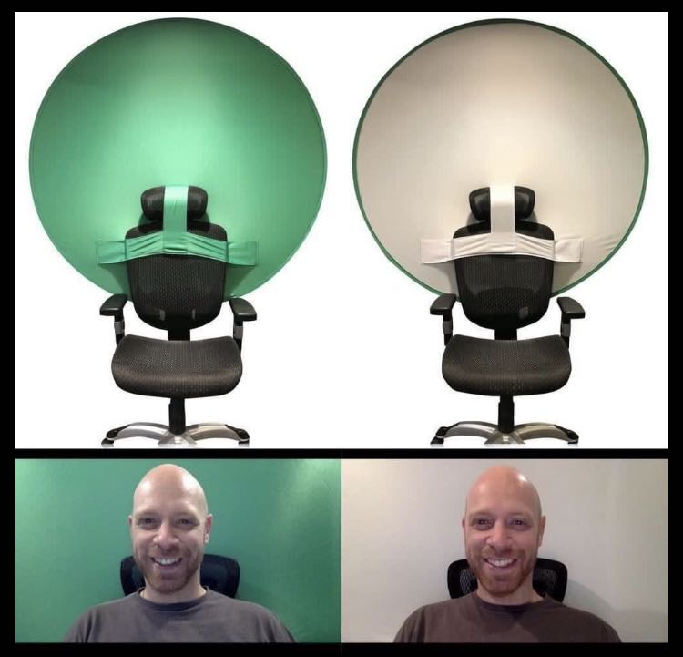 Portable green screen for Zoom backgrounds, Photography, Photography