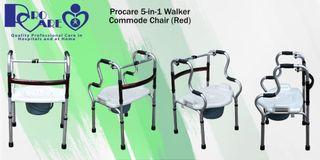 PROCARE 5N1 WALKER COMMODE SHOWERCHAIR