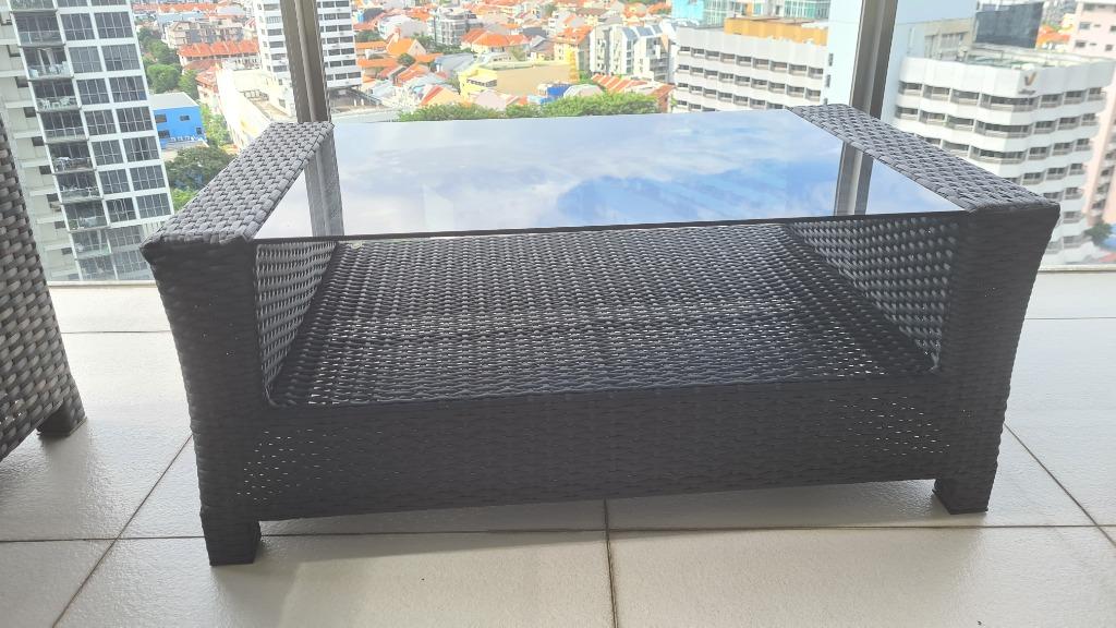 Rattan outdoor coffee table, Furniture & Home Living, Furniture, Tables