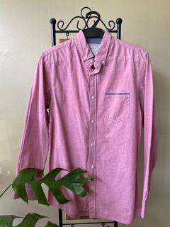 Salmon Pink long sleeves Polo for Men