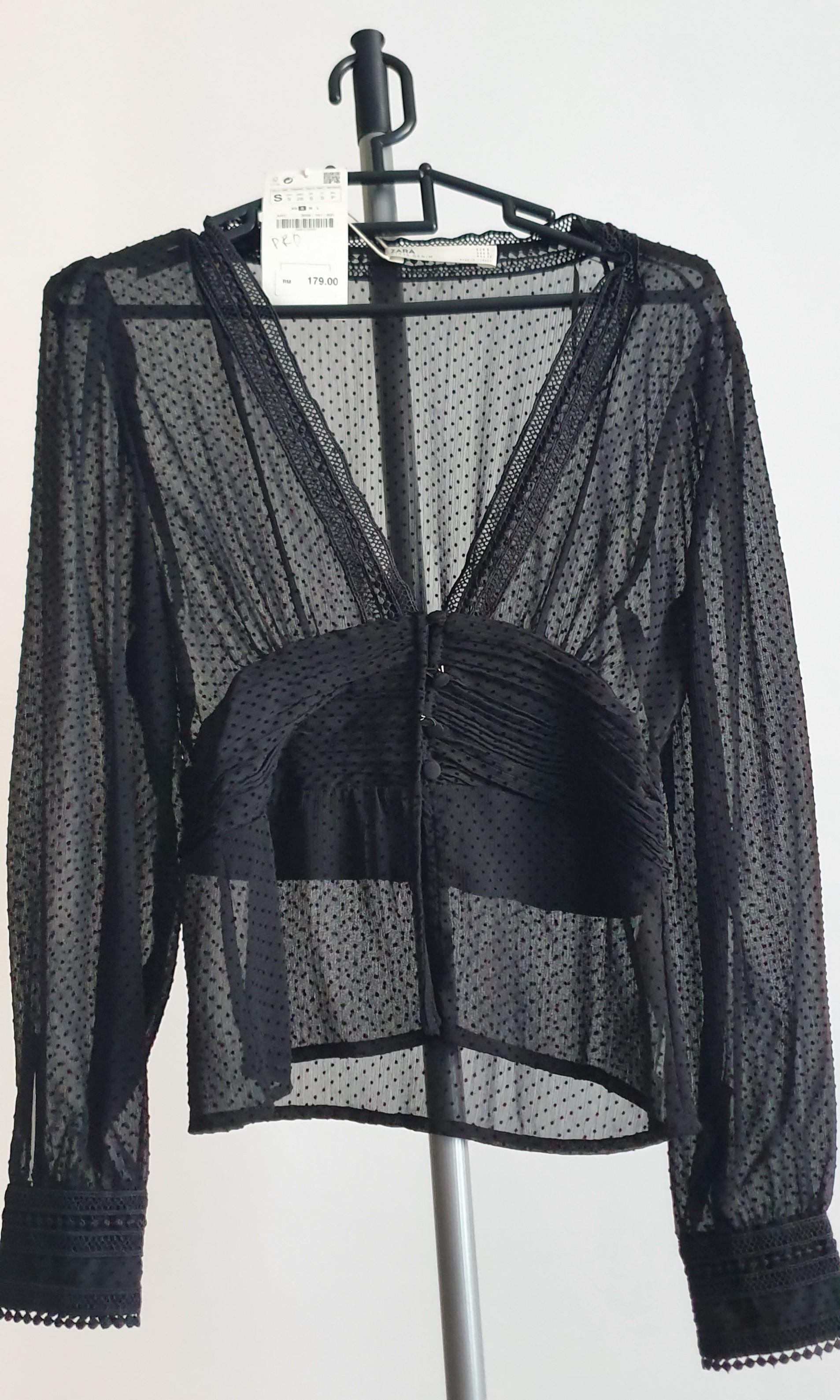 sheer blouse zara