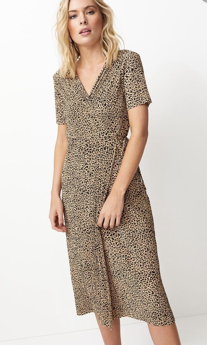Sportsgirl Pleated Wrap Dress XXS Women s Fashion Tops