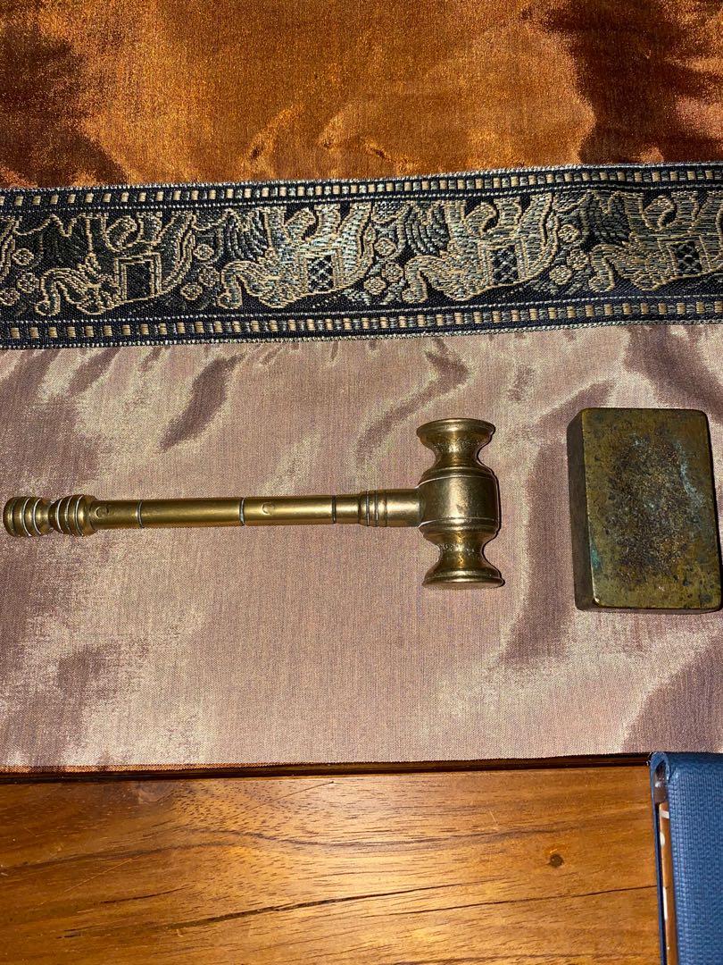 Vintage Antique Gavel and Block, Hobbies & Toys, Memorabilia