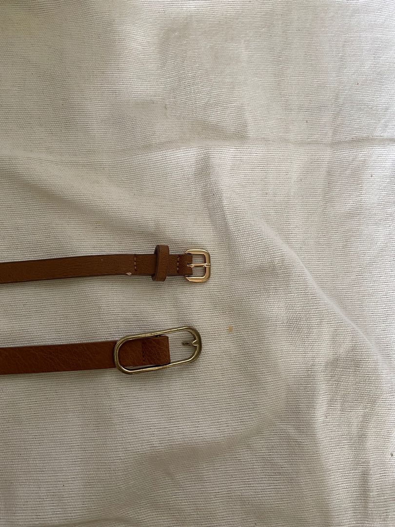 Vintage brown belt sabuk coklat, Fesyen 