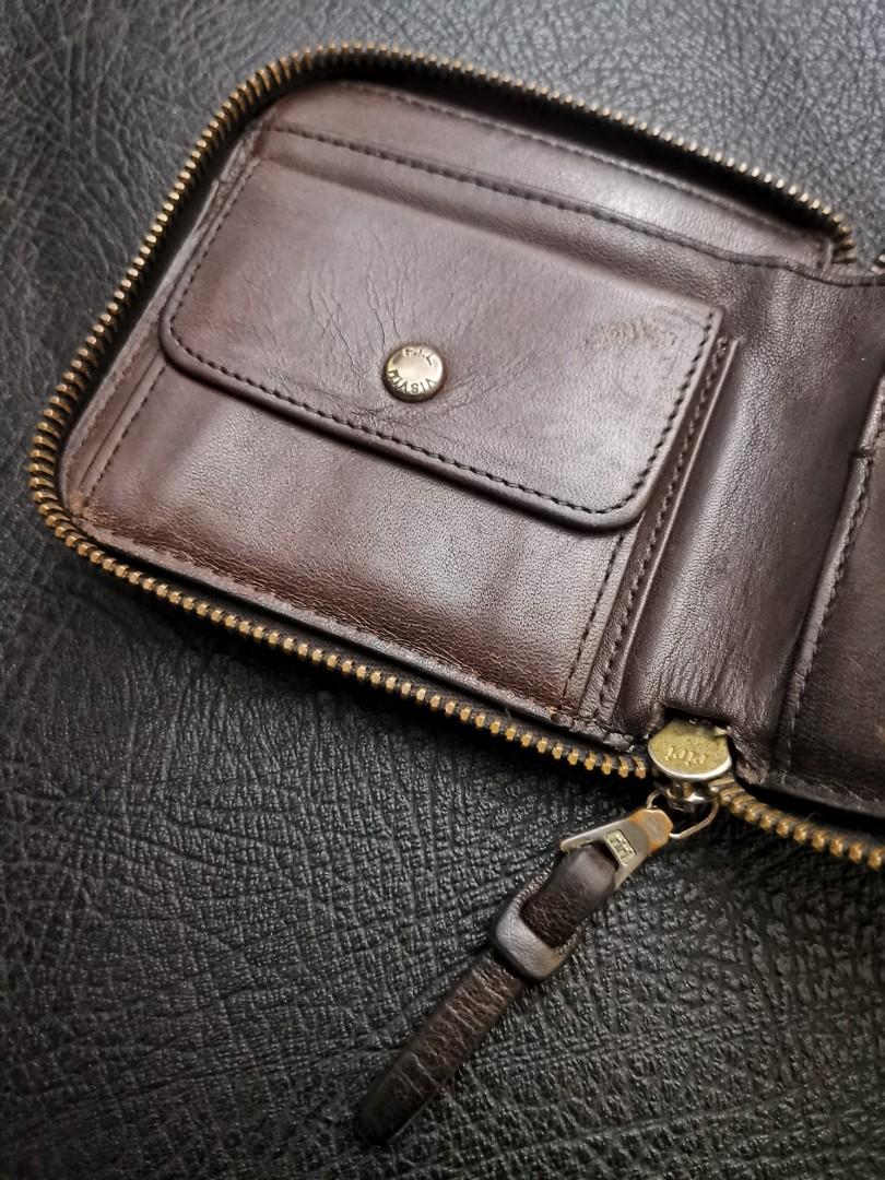 Visvim FW17 Brown Bi-fold Veggie-dye Leather Wallet (Mint)