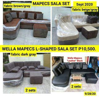 Wella Mapec L-Shaped Sala set w 4 pillows