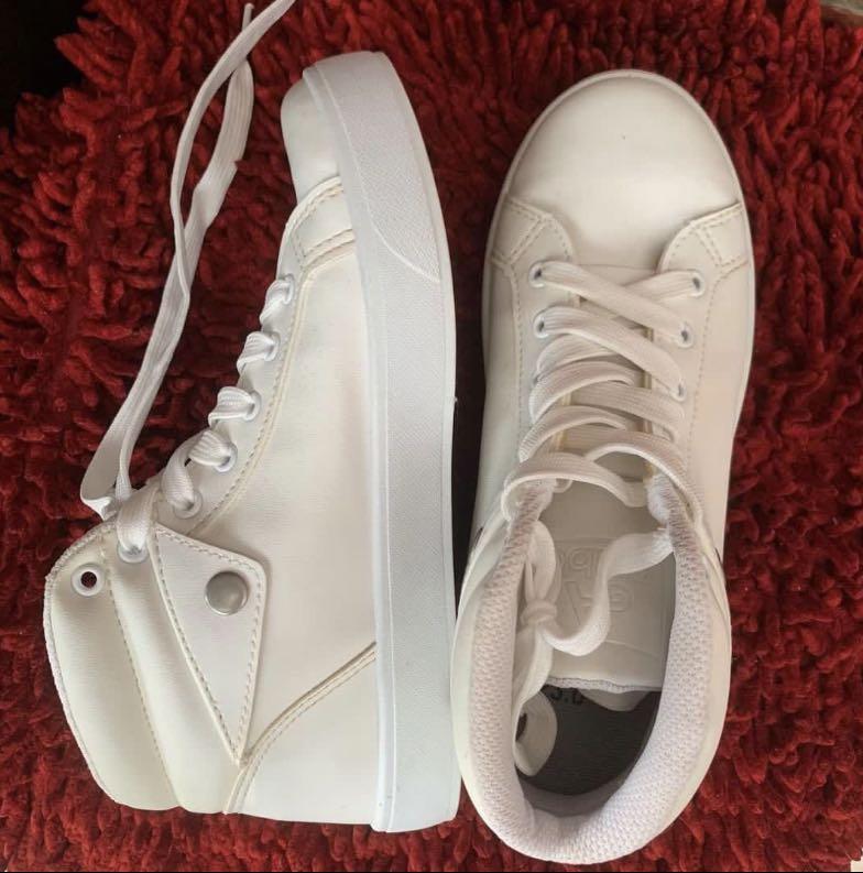 white high cut shoes