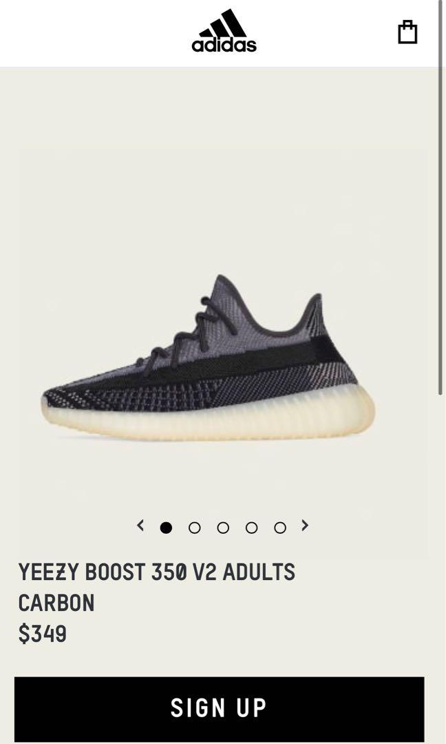 yeezy boost 350 v2 adults carbon