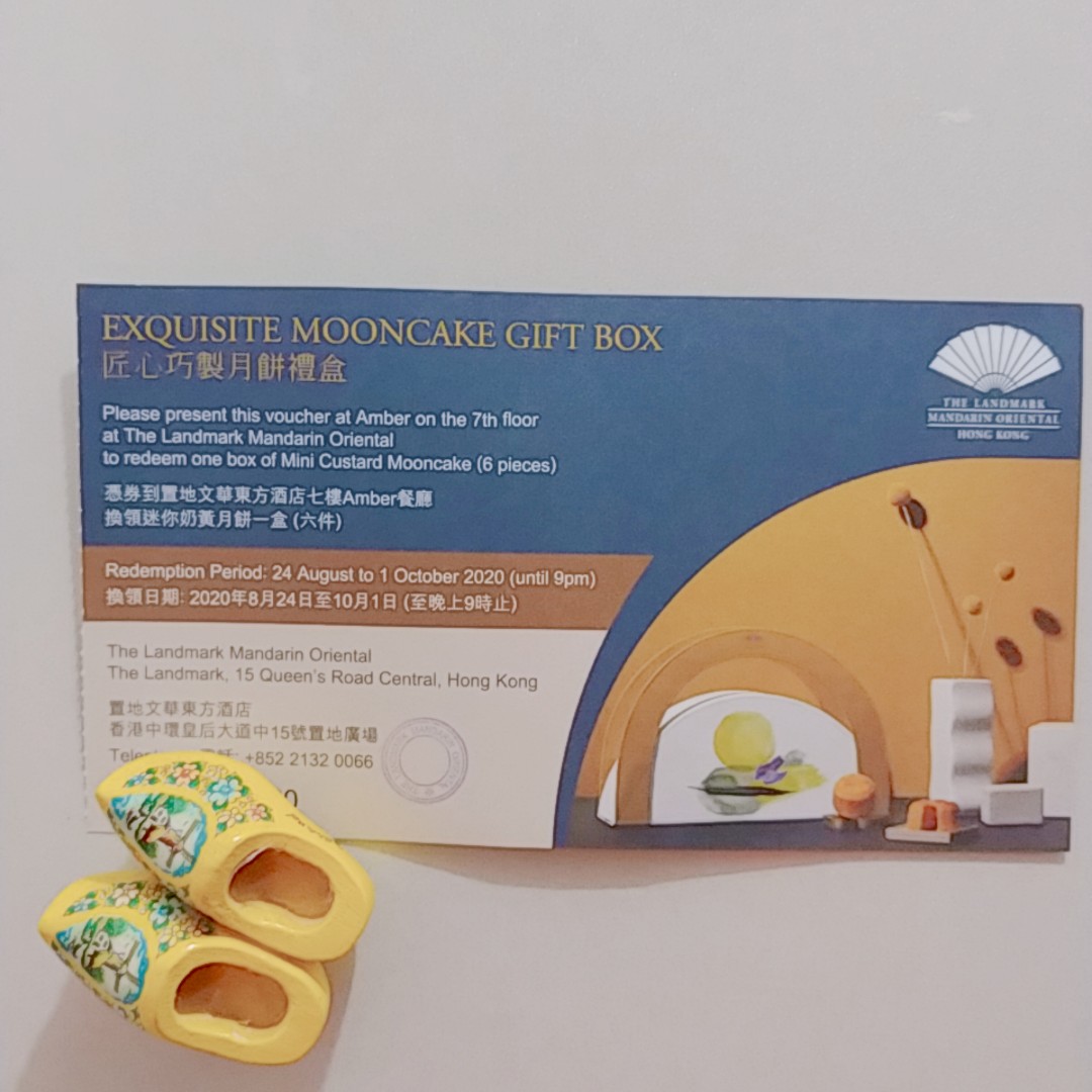 置地文華東方酒店迷你奶黃月餅劵(6件裝) Landmark Mandarin Oriental mooncake, 門票&禮券, 現金券、兌換券、禮券- Carousell 置地文華東方酒店迷你奶黃月餅劵(6件裝) Landmark Mandarin Oriental Mooncake, 門票&禮券, 現金券、兌換券、禮券- Carousell